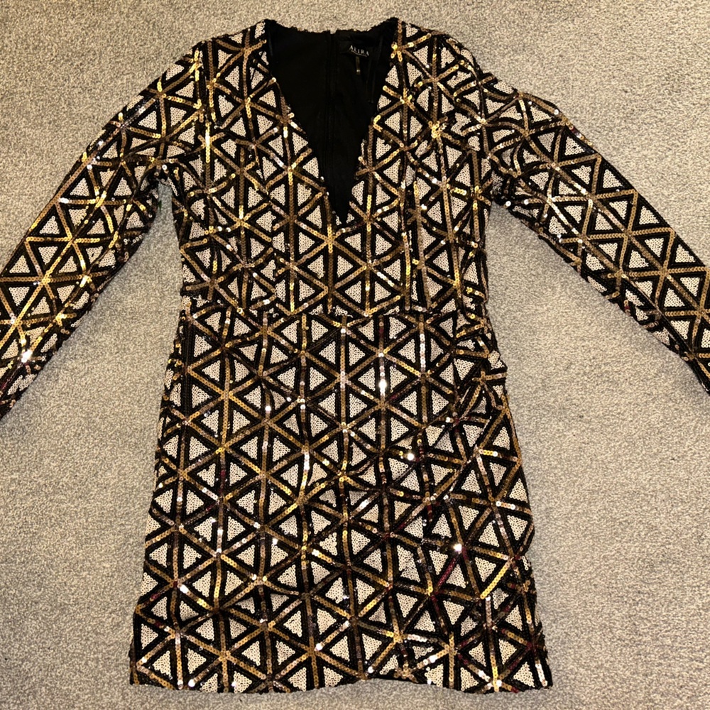 Geometric Sequin Dress